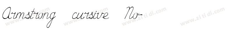 Armstrong cursive No字体转换